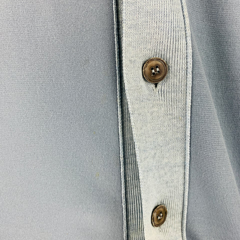 MARNI Size 44 Blue Wool Blend Elbow Patches Cardigan
