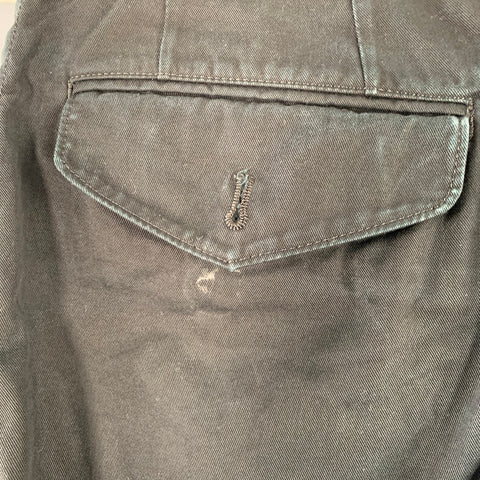 KOLOR Size M Black Cotton Twill Pleated Tapered Casual Pants