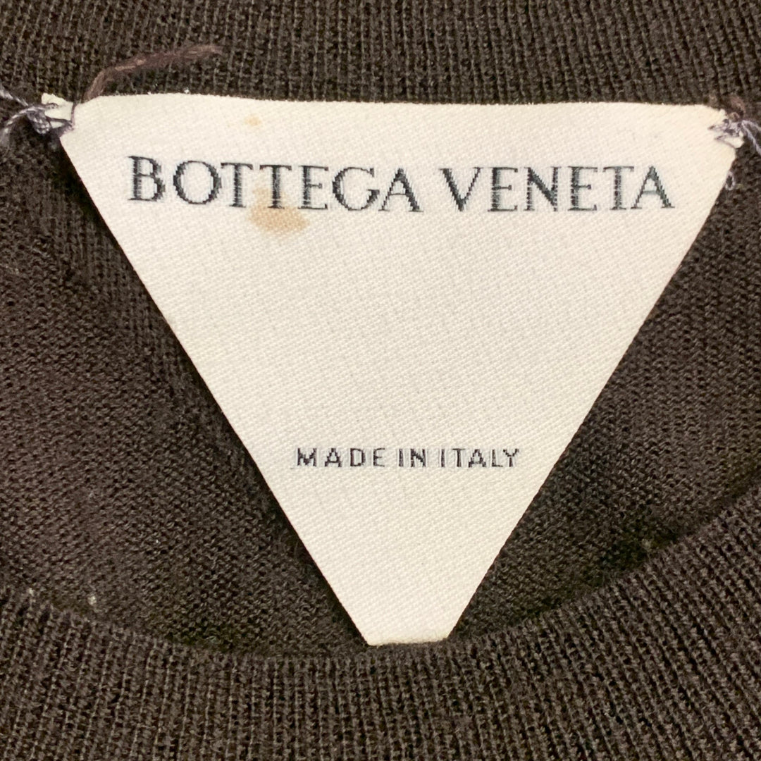 BOTTEGA VENETA Size L Brown Jersey Wool Long Sleeve Crew Neck Pullover