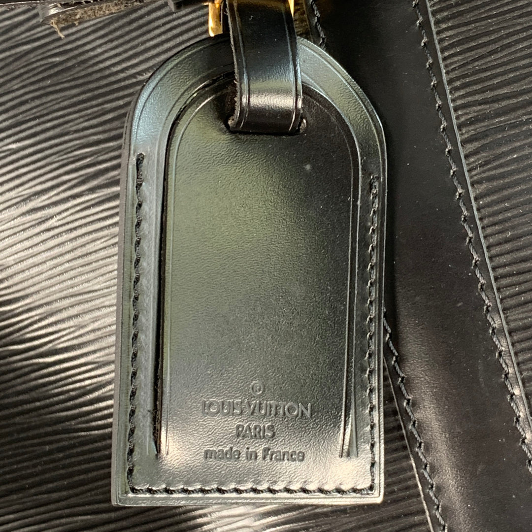 LOUIS VUITTON Keepall Black Epi Leather Duffle Bag