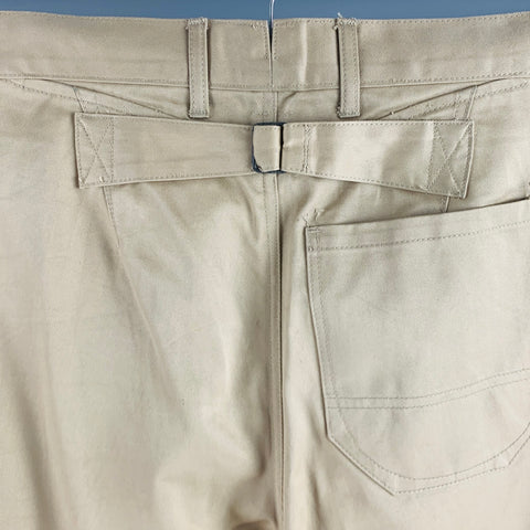 JUNYA WATANABE Size M Khaki Silver Stripe Cotton Flat Front Casual Pants