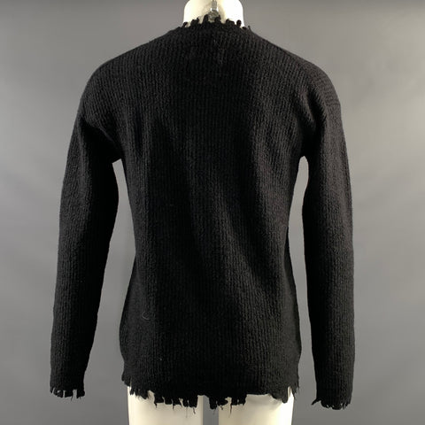 UMA WANG Size M Black Knit Wool Sweater