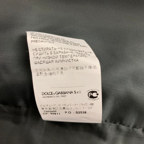 DOLCE & GABBANA Size 46 Charcoal Iridescent Wool Mohair Vest