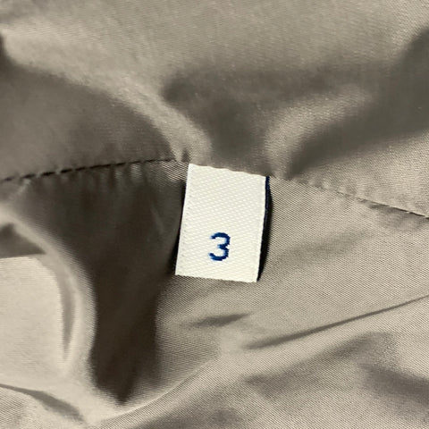 MONCLER Size L Millet Navy Grey Polyamide Layered Notch Lapel Jacket