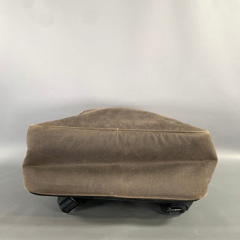 JACK SPADE Grey Gunmetal Shimmer Waxed Cotton Backpack bag