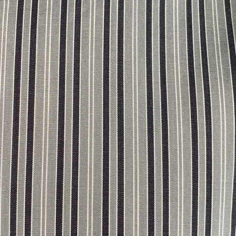 GUCCI Size S Grey Charcoal White Stripe Cotton French Cuffs Long Sleeve Shirt