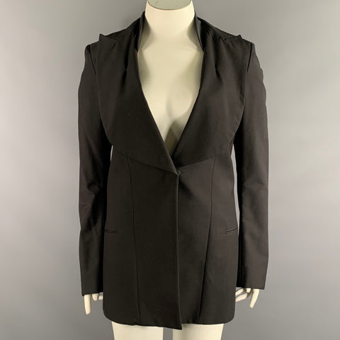 ALESSANDRO VASINI Size M Black Wool Blend Blazer Jacket Indoor Blazer