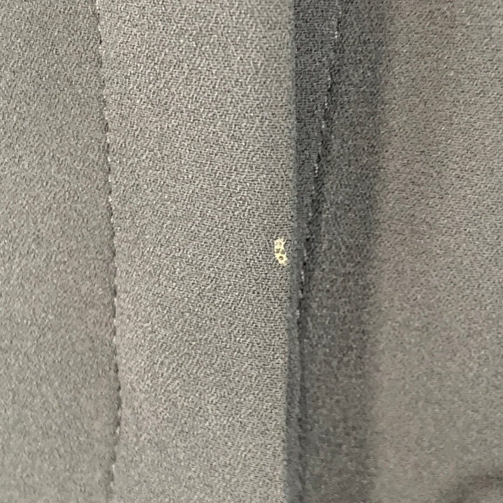 THE KOOPLES Size S Black Polyester Collarless Lace Trim Hidden Buttons Blouse