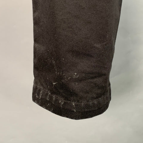 SATURDAYS NYC Size 32 Black Cotton Twill Tapered Zip Fly Casual Pants