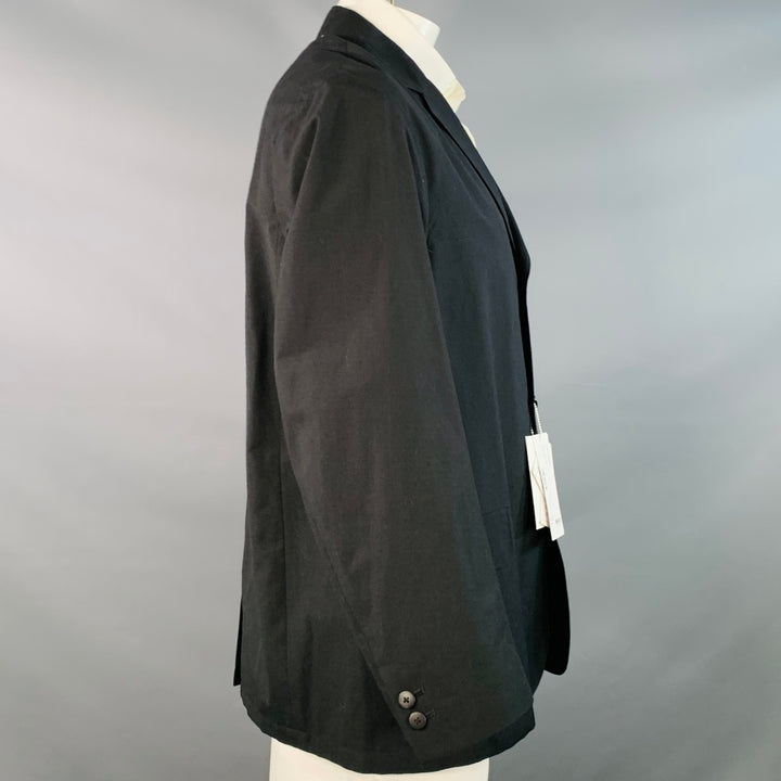 VISVIM Size L Yardbird Black Wool Linen Notch Lapel Sport Coat