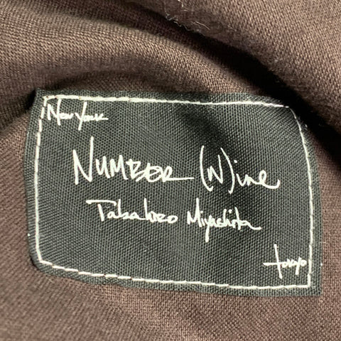 NUMBER (N)INE Size M Brown Beige Herringbone Wool Drawstring Casual Pants