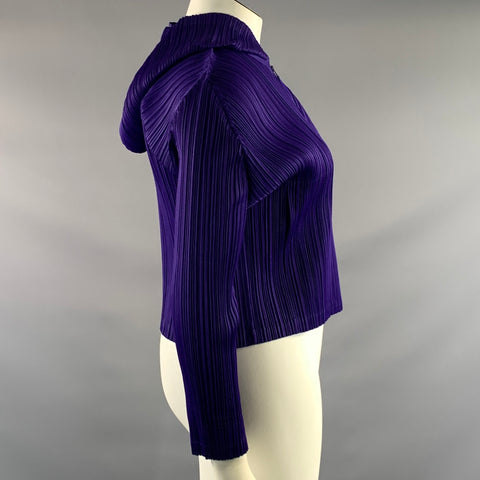PLEATS PLEASE by ISSEY MIYAKE Size S Purple Polyester Jacket