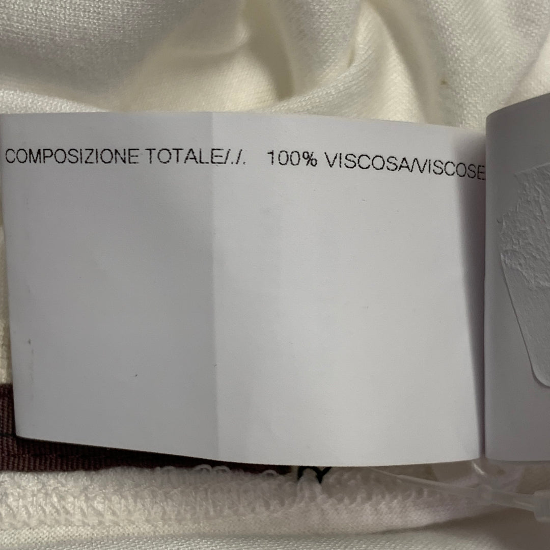 RICK OWENS LILIES Size 4 Twist Edfu White Jersey Asymmetrical Long Skirt