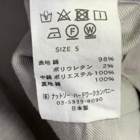 TS (S) Taille XL Beige Côtelé Mélange Coton Fuselé Poignets Boutonné Décontracté Pantalon