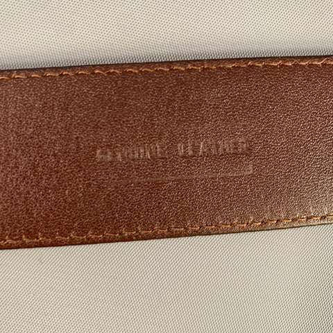BURBERRYS Size 32 Brown Pebble Grain Leather Belt