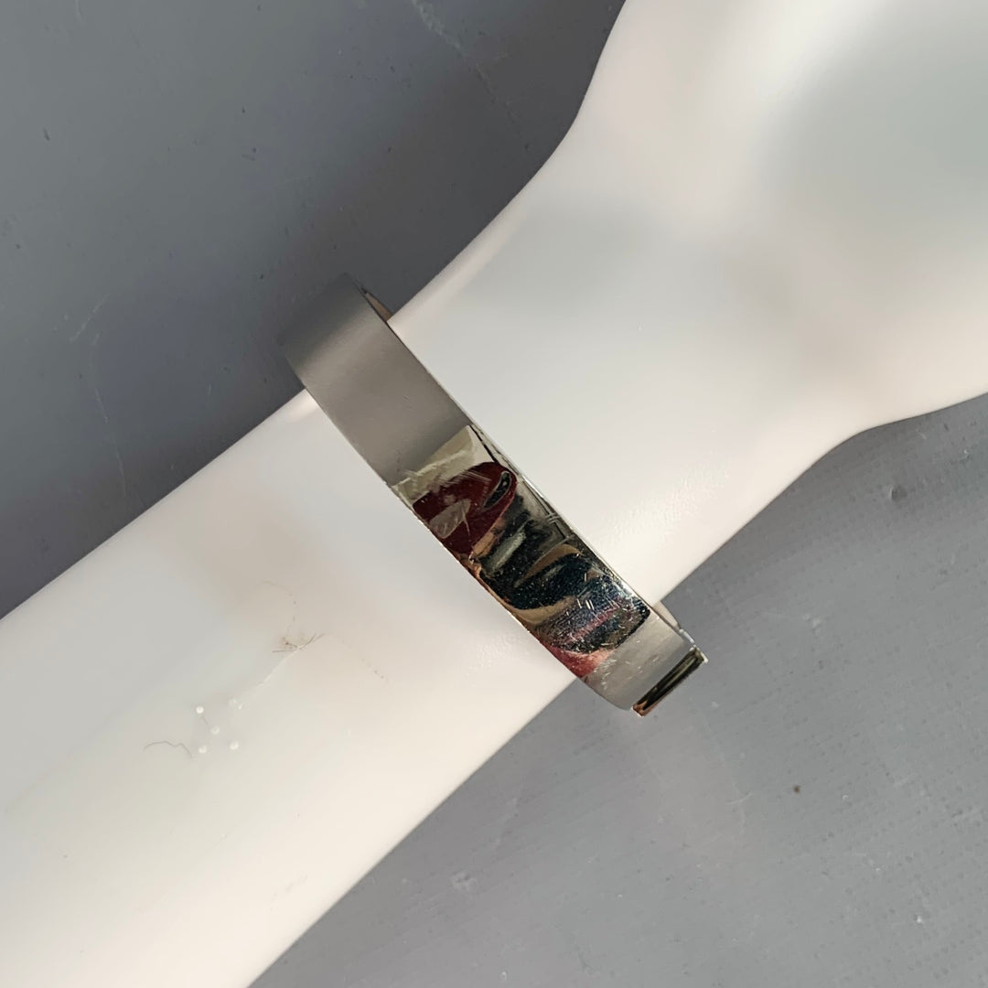 SAINT LAURENT Sterling Silver Gold Cuff Bracelet