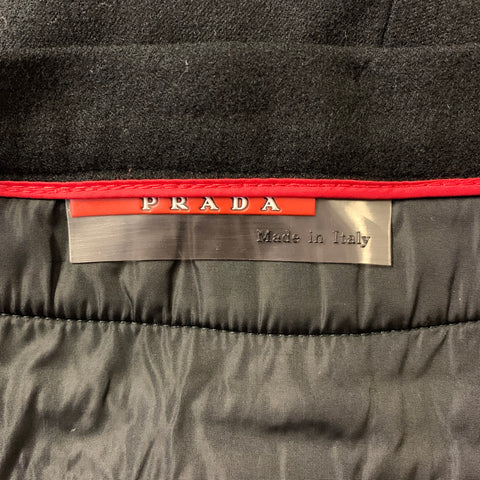 PRADA Size M Black Wool Wide Leg Casual Pants
