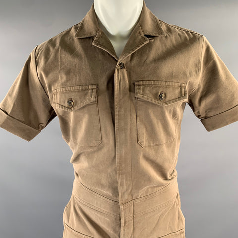 MR TURK Size S Brown Cotton Blend Romper