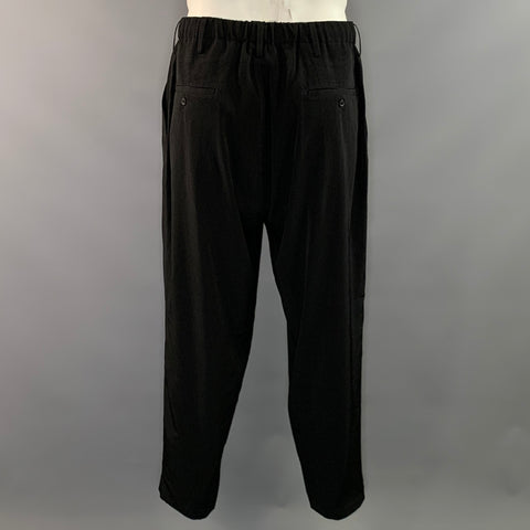 YOHJI YAMAMOTO Chest Size 42 Black Triacetate Blend Double Breasted 34 31 Suit