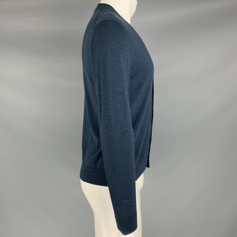 PAUL SMITH Size M Navy Knit Merino Wool Buttoned Cardigan