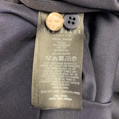TED BAKER Taille S Robe mi-mollet Aminna en polyester bleu marine de style utilitaire