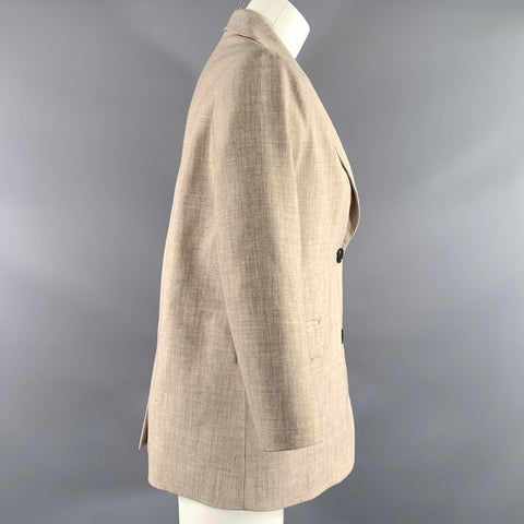 CELINE Size S Tan Polyester Blazer Jacket Indoor Blazer