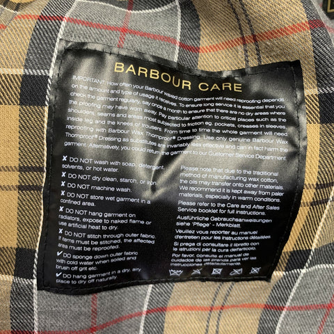 Veste zippée en toile cirée bleu marine BARBOUR Taille 38