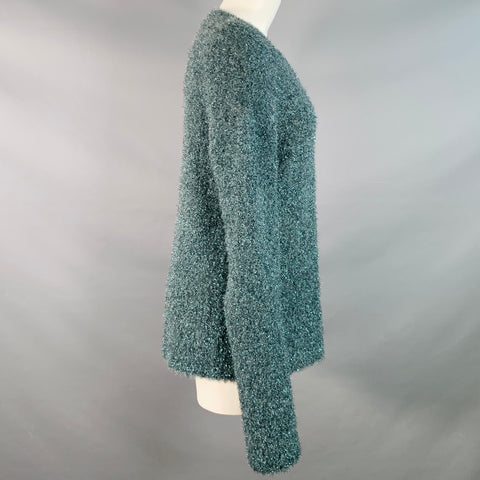 SIES MARJAN Size XS Metallic Green Polyamide Blend Crew Neck Pullover