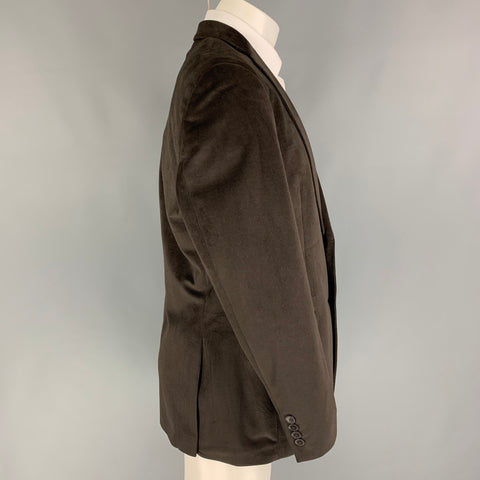 CALVIN KLEIN Taille 40 Manteau de sport à revers cranté en polyester marron