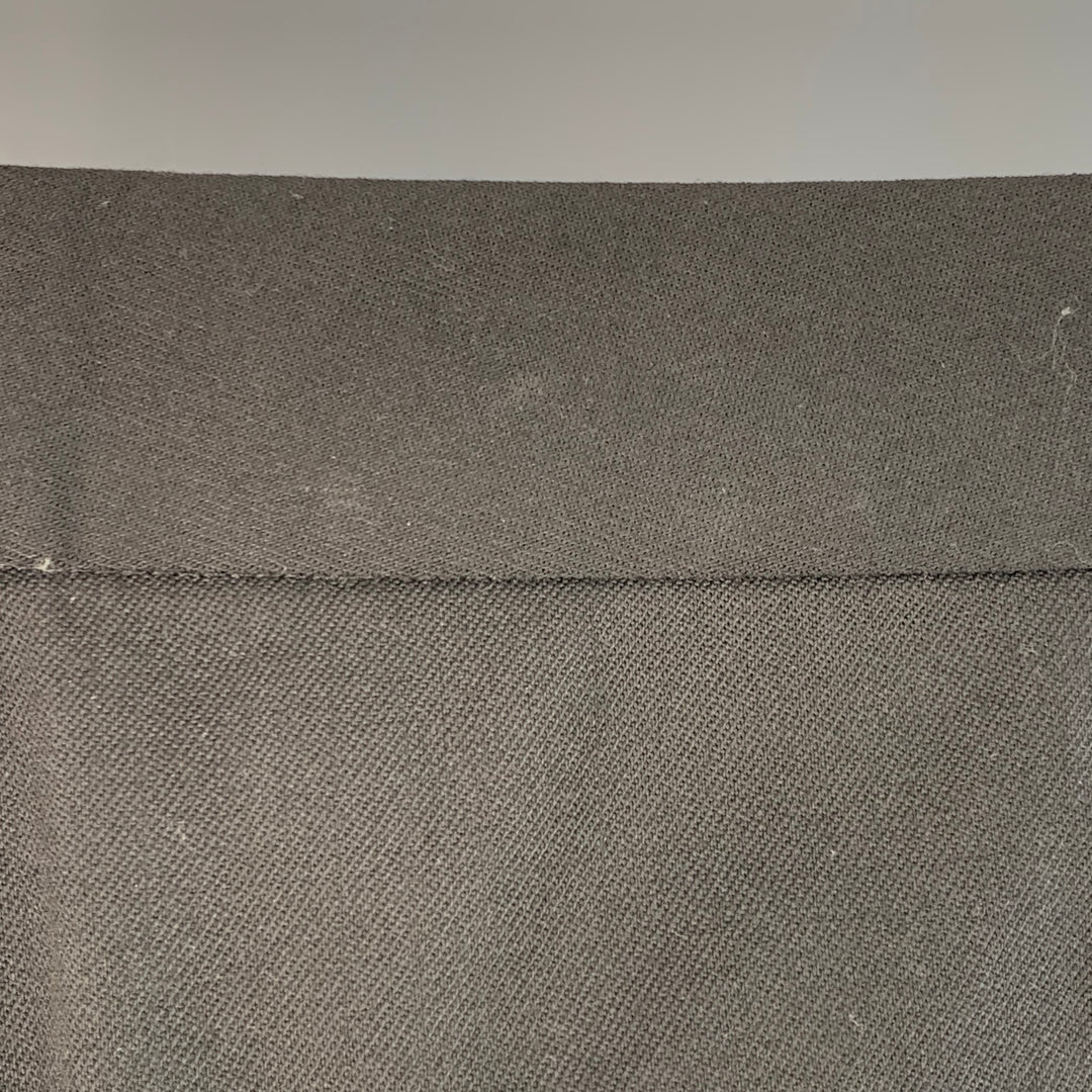 DSQUARED2 Size L Black Virgin Wool Blend Flat Front Dress Pants