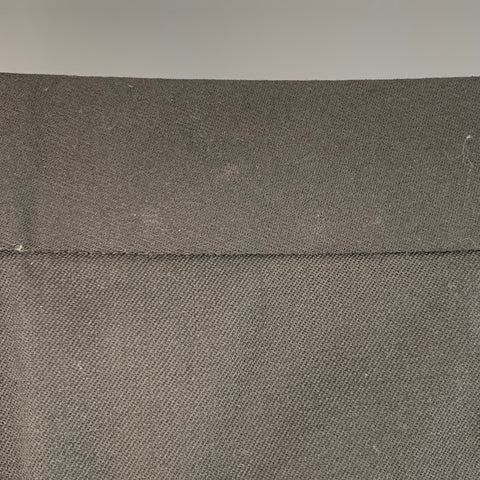 DSQUARED2 Size L Black Virgin Wool Blend Flat Front Dress Pants