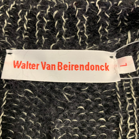 WALTER VAN BEIRENDONCK 2022 Size L Black Superkid Mohair Sweater Vest