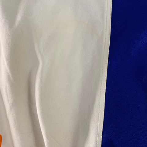 WALTER VAN BEIRENDONCK Size 34 Orange Cobalt Paint Splatter Cotton Casual Pants