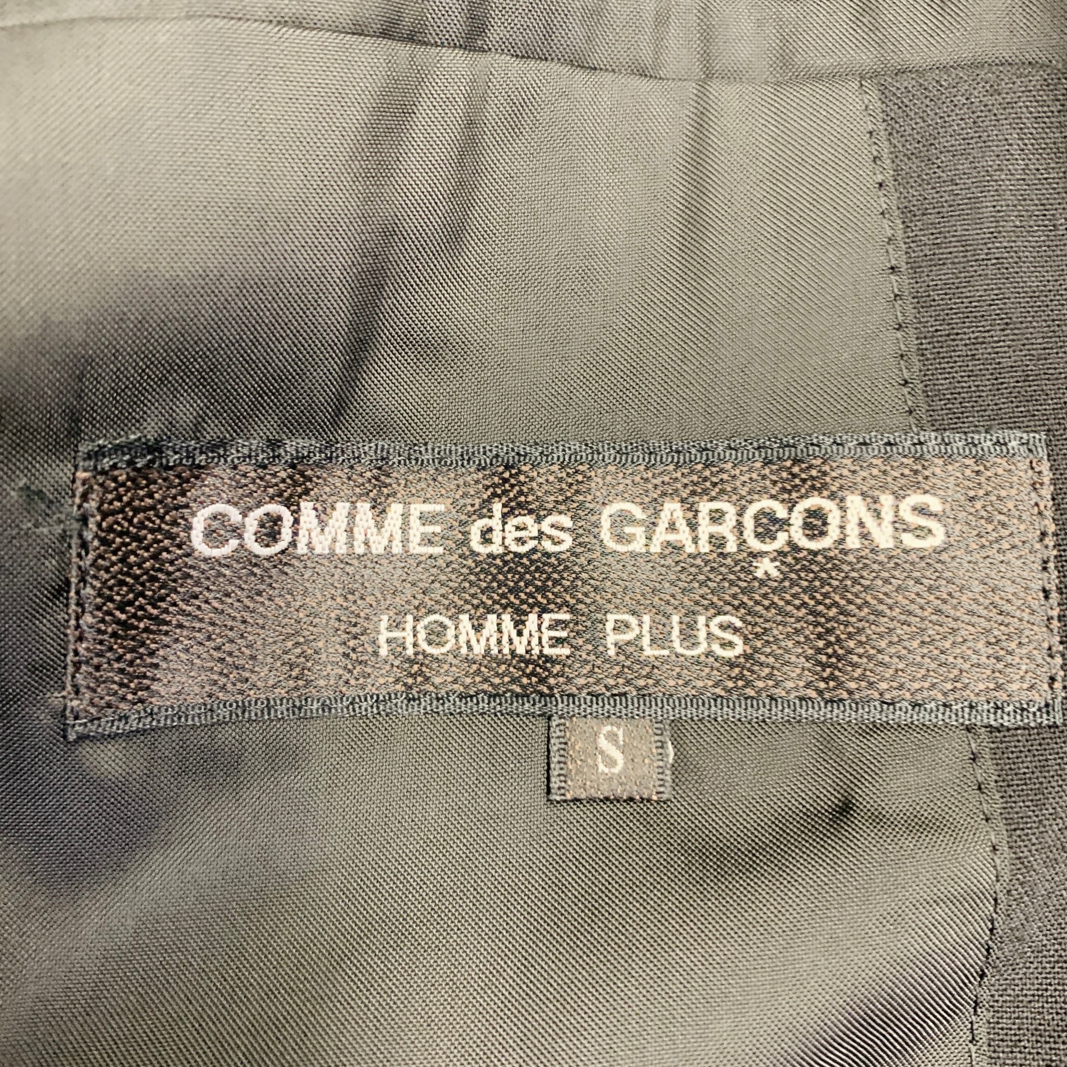COMME des GARCONS HOMME PLUS Vintage 1990 Size S Black Wool Notch