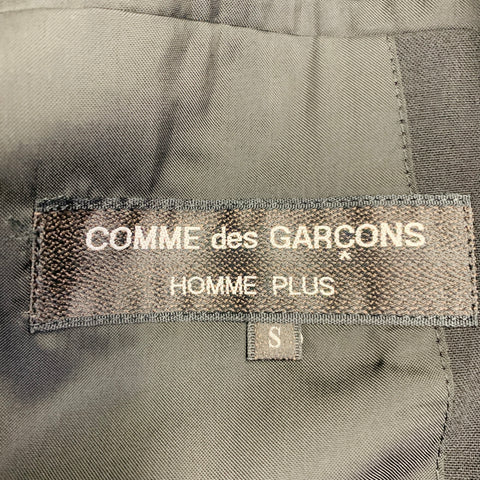 COMME des GARCONS HOMME PLUS Vintage 1990 Size S Black Wool Notch Lapel Suit