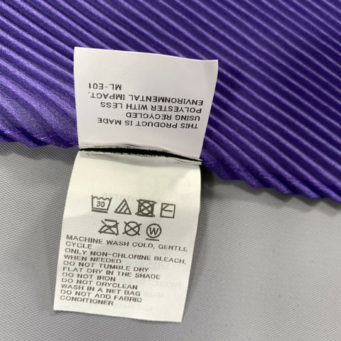ISSEY MIYAKE Purple Yellow Stripe Polyester Scarves & Shawls