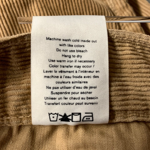 RAG & BONE Size 32 Camel Corduroy Cotton Blend Casual Pants