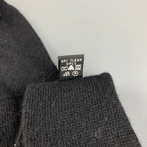 JOHN VARVATOS Black Grey Cashmere Knitt Tie