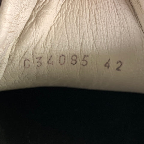 CHANEL Size 9 Black White Solid Leather Vulcanized sole Sneakers