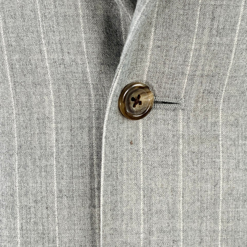 RALPH LAUREN Size 38 Regular Grey Light Grey Wool Notch Lapel Suit