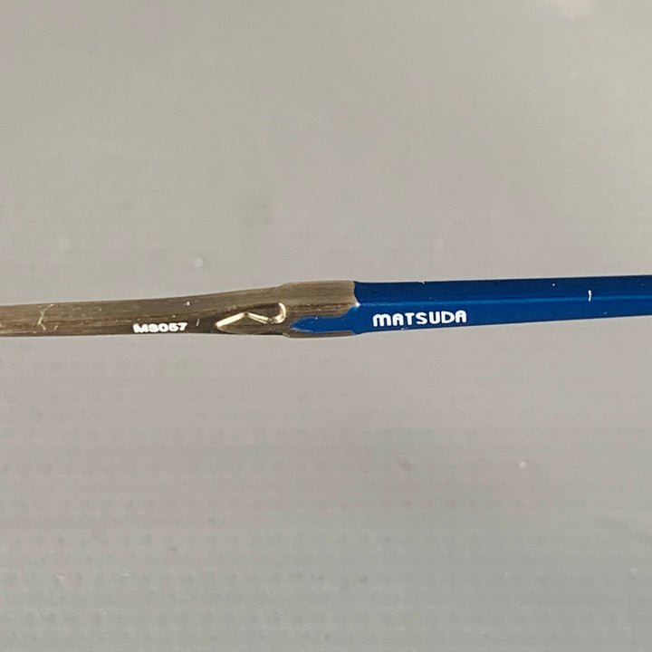 MATSUDA M3057 Silver Titanium Hexagonal Sunglasses