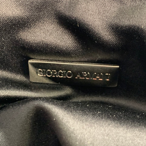 GIORGIO ARMANI Black Beaded Metal Mesh Evening Handbag