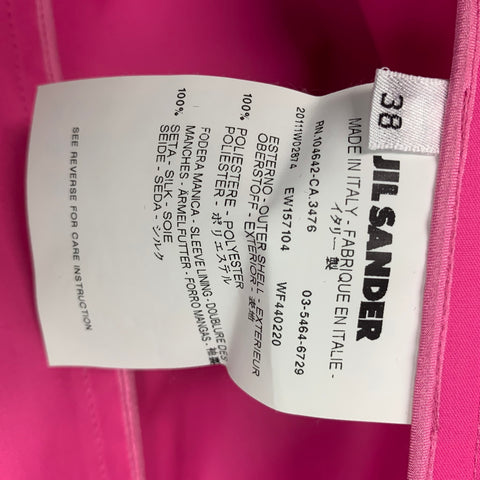 JIL SANDER Size M Pink Polyester Notch Lapel Jacket