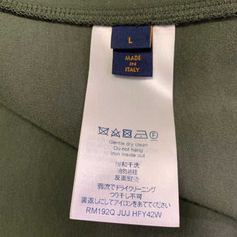 LOUIS VUITTON Size L Green Cotton Blend Hoodie Jacket