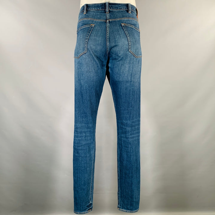 PAUL SMITH Size 36 Blue Cotton Polyurethane 5 Pocket Jeans