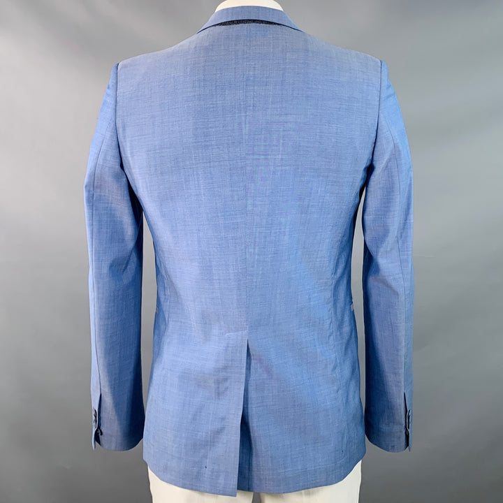 VIKTOR & ROLF Size 42 Blue Virgin Wool Peak Lapel Sport Coat