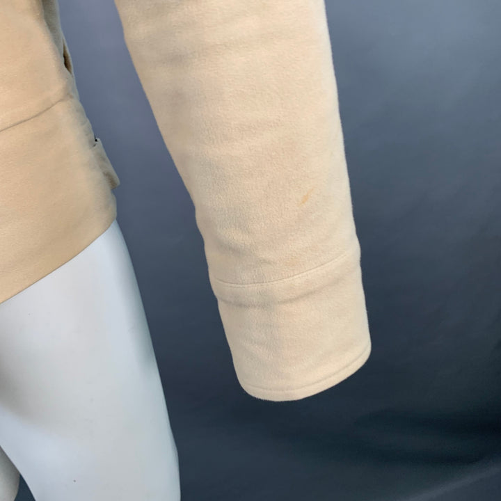 A.P.C. Size S Beige Cotton Moleskin Blouson Hidden Placket Jacket