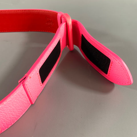 CHRISTIAN LOUBOUTIN Size 38 Pink Red Studded Leather Belt