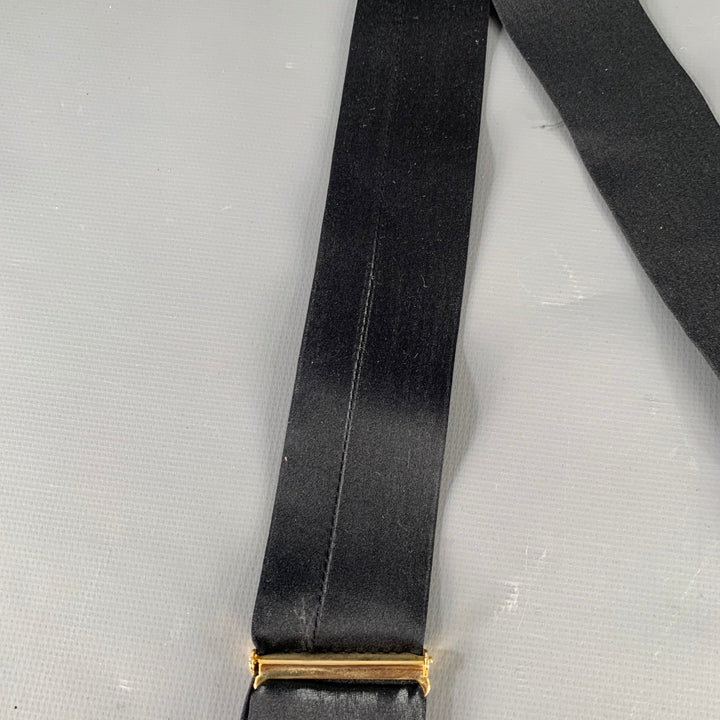 VINTAGE Black Gold Canvas Suspenders