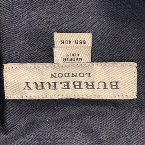 BURBERRY Costume gris en laine vierge à revers cranté, taille 46 Regular
